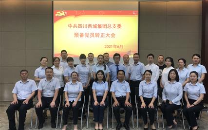 中共四川西城集团总支部委员会预备党员转正会议及6月主题党日活动