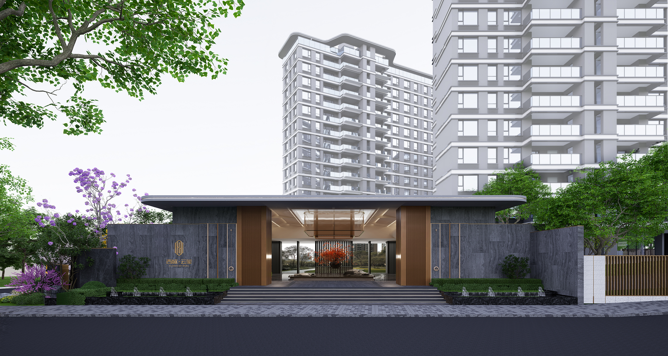 主入口大门透视图 主入口大门透视图