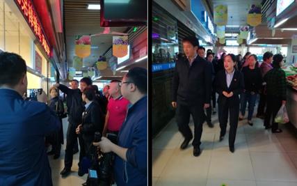 绵阳市委常委、宣传部长张学民一行莅临西城农贸